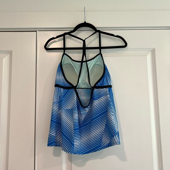 Nike Swim Women's Tankini Blue White Stripes Size‎ 12 - Picture 5 of 12